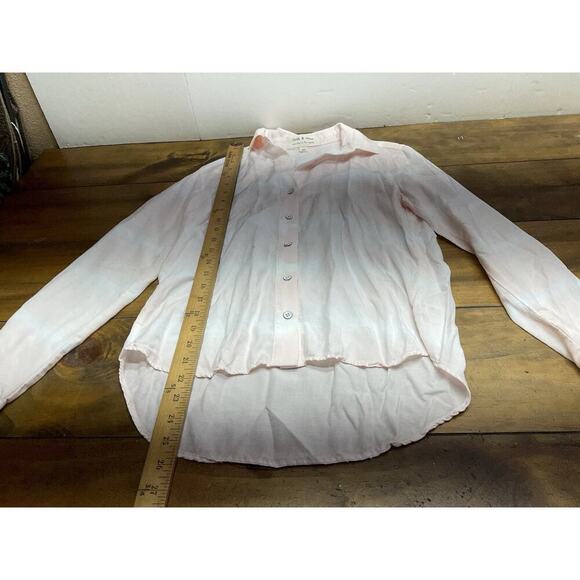Cloth And Stone Anthropologie Pink Tye Dye Button Down XS - Picture 5 of 9